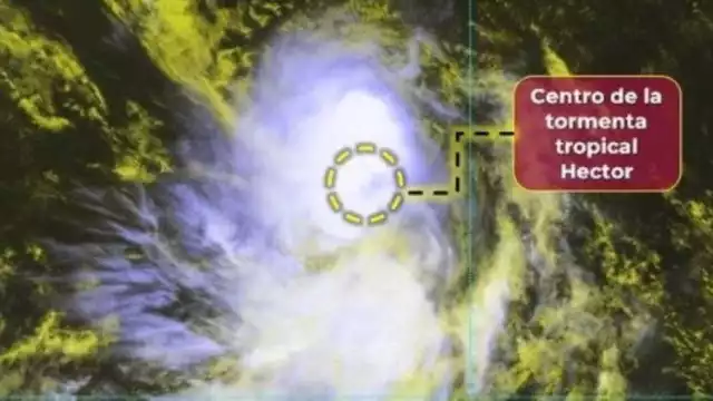 Así luce el centro de la Tormenta Tropical Héctor
