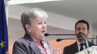 Alicia Barcena representa a México en la 'Cumbre para la Paz en Ucrania' que se realiza en Suiza