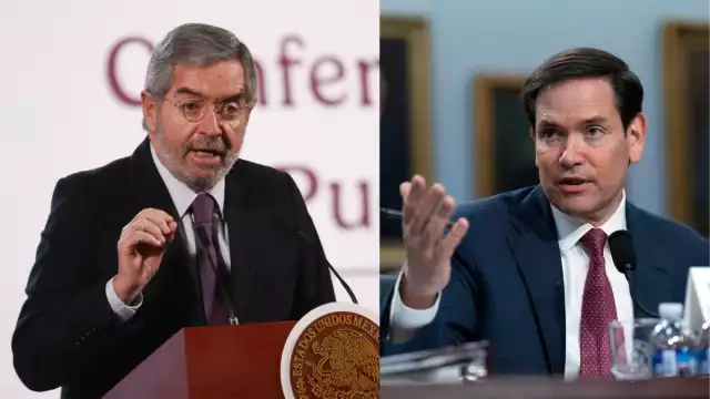Juan Ramón de la Fuente, secretario de Relaciones Exteriores Y Marco Rubio, secretario de Estado de Estados Unidos
