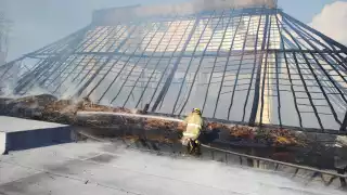 Incendio consume estructura de la palapa principal del restaurante del hotel Bahía Príncipe en Tulum