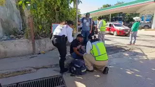 Atropellan a motociclista en Campeche; por fortuna no sufrió lesiones graves