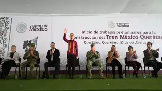 Inician trabajos del Tren México-Querétaro; Claudia Sheinbaum da banderazo