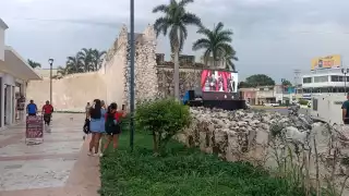 Con proyección de videos, así despiden a AMLO en Campeche 
