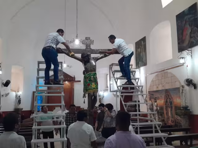 La bajada del Cristo de la Misericordia.