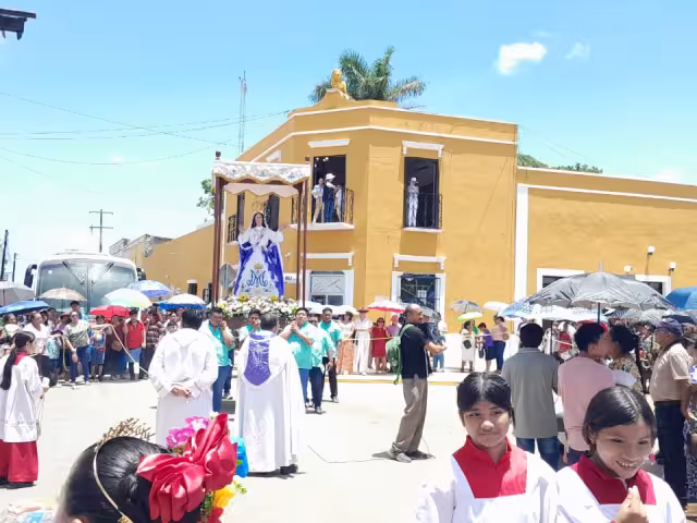 Dzitbalché se visten de fe para honrar a la Virgen de la Asunción