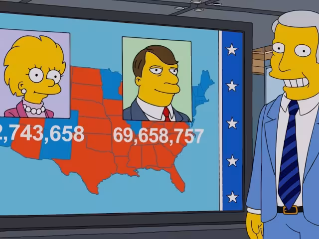 Redes claman que Los Simpson predijeron las elecciones EU 2024.