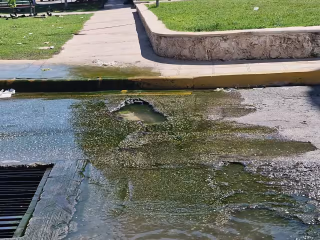 En Guadalupe se desperdician litros de agua por una tubería rota