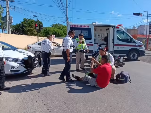 El motociclista no respetó su alto correspondiente