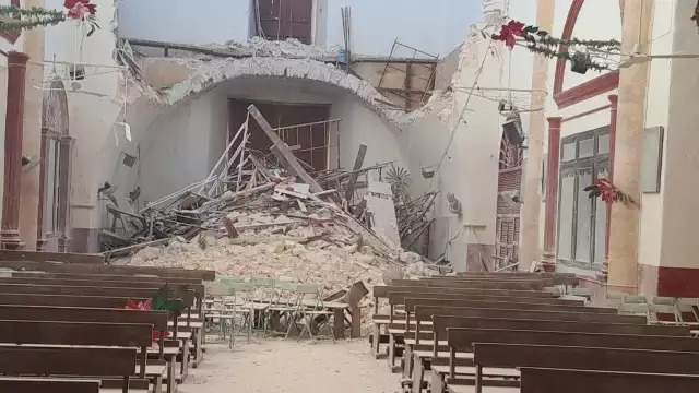 Afortunadamente, no hubo lesionados a pesar de la presencia del sacristán