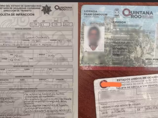 Sancionan a taxista que se volaba los altos en la ciudad de Chetumal