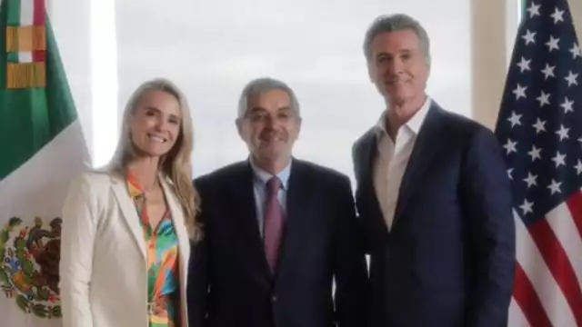 El canciller Juan Ramón de la Fuente se reunió con el gobernador de California, Gavin Newsom y su esposa, Jennifer Siebel Newsom