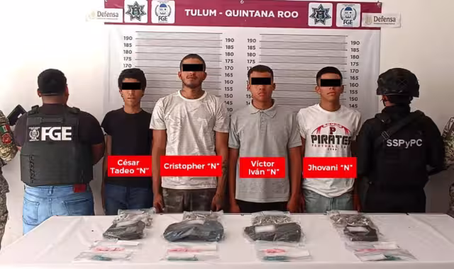Operativo “Blindaje Tulum” deja cuatro detenidos por delitos contra la salud