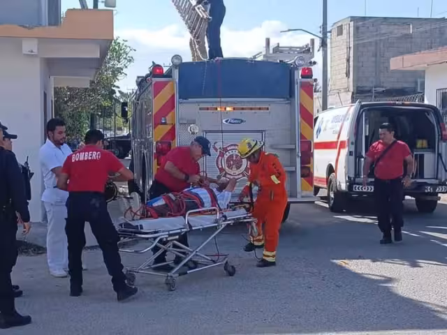 Afortunadamente el hombre solo sufrió algunas heridas en su cuerpo