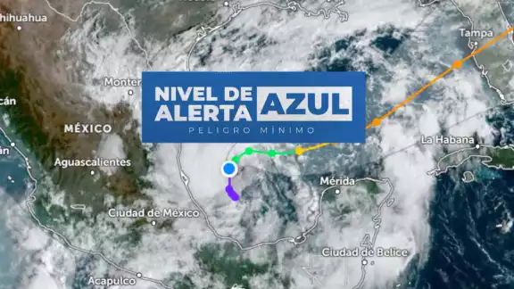 La Depresión Tropical Catorce se intensificó a Tormenta Tropical Milton, emitiéndose alerta azul en el norte de Quintana Roo