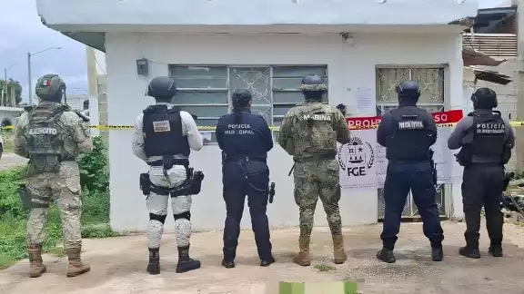 Elementos de diferentes corporaciones de seguridad participaron en el operativo. Elementos de diferentes corporaciones de seguridad participaron en el operativo.