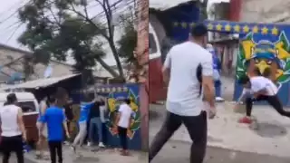 Barristas celestes atacan casa decorada con escudo del América tras triunfo en Clásico Joven