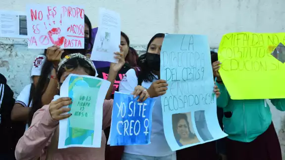 La directora del CBTIS 9, Zurisaddai Alejandro Mayo, se negó a hablar sobre los casos de acoso sexual denunciados en marzo de 2023.