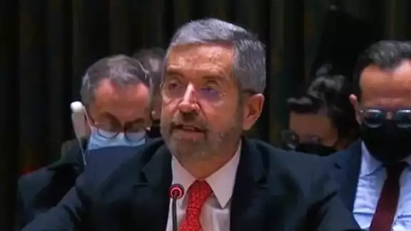 Juan Ramón de la Fuente, representa a México en la ONU, en medio de un conflicto bélico entre Rusia y Ucrania. Foto: SRE