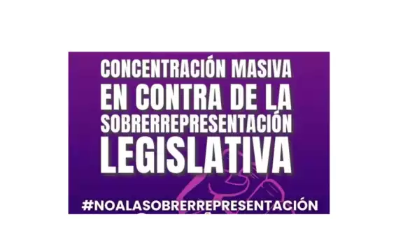 La manifestación es parte de un movimiento nacional contra la sobrerrepresentación legislativa de Morena. La manifestación es parte de un movimiento nacional contra la sobrerrepresentación legislativa de Morena.