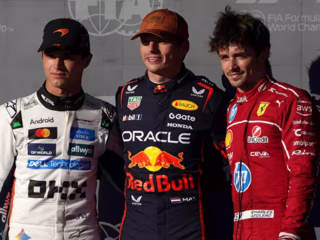 El podio de la pole en EU