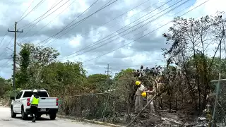 Incendio deja más de 20 horas sin luz a vecinos de Hacienda Real del Caribe en Cancún