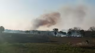 El humo provocado por el fuego alertó de inmediato a los habitantes.