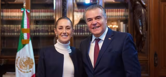 Claudia Sheinbaum, presidenta de México y Francisco Cervantes Díaz, presidente del Consejo Coordinador Empresarial