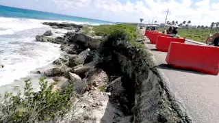 Sismo en el mar Caribe provocó desprendimientos de acantilados en Punta Sur, Isla Mujeres
