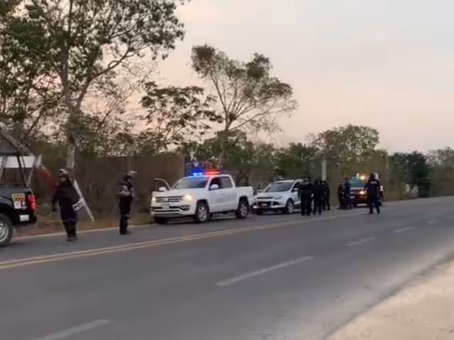 Al lugar llegaron elementos de la Secretaría de Seguridad Pública 