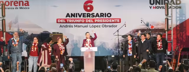 Claudia Sheinbaum, virtual presidenta electa, encabezó el festejo por el sexto aniversario del inicio de la Cuarta Transformación