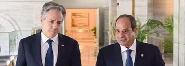 Antony Blinke, secretario de Estado de Estados Unidos y Abdelfatah al Sisi, presidente de Egipto