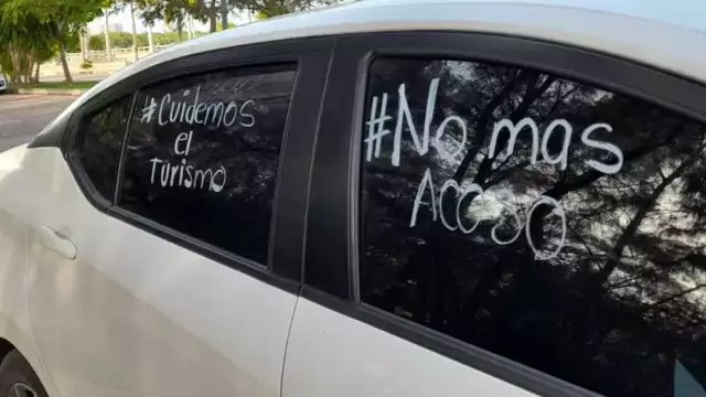 Hartos de una serie de problemáticas, conductores realizan una protesta en el AIC