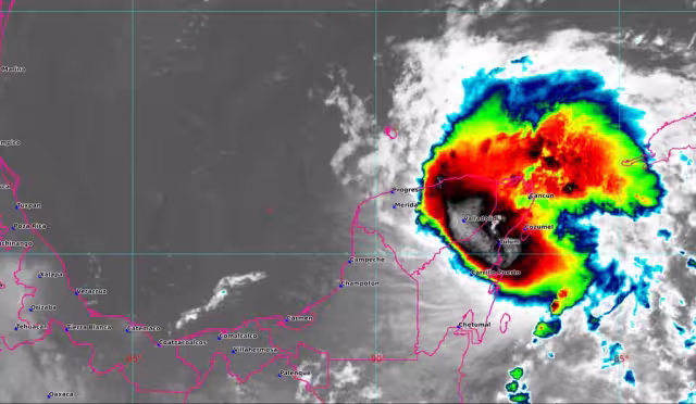 El huracán Beryl se desplazará por la península de Yucatán
