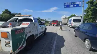 El accidente generó tránsito lento sobre la carretera 307