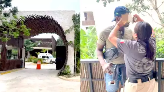 Turista sufre lesiones al intentar forzar una puerta de cristal de un hotel en Tulum Turista sufre lesiones al intentar forzar una puerta de cristal de un hotel en Tulum