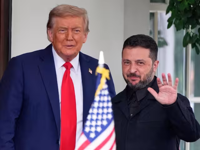 Donald Trump, recibió este lunes en la Casa Blanca al presidente de Ucrania, Volodimir Zelenski