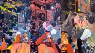 Nodal y Ángela Aguilar derraman miel en el Palenque de Texcoco con apasionado beso 