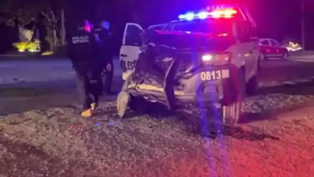 Choque en la avenida: tránsito cerrado y dos personas con golpes