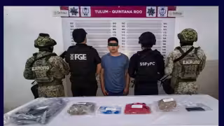 Luis Manuel “N” fue puesto a disposición de la Agencia del Ministerio Público junto con las sustancias aseguradas