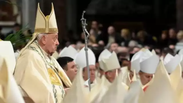 El Papa Francisco hace evidente su moretón que tiene en la barbilla.