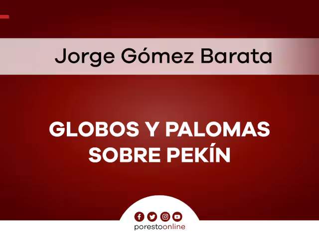 Globos y palomas sobre Pekín