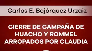 Cierre de campaña de Huacho y  Rommel arropados por Claudia