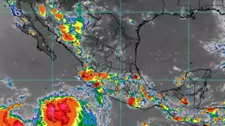 Se esperan chubascos y lluvias fuertes a muy fuertes, así como rachas fuertes de viento y oleaje elevado en las costas de Guerrero, Michoacán, Colima y Jalisco.