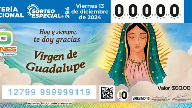 El boleto conmemorativo de este 12 de diciembre