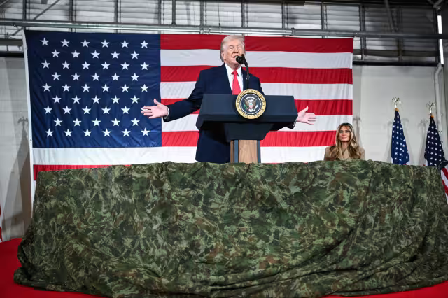 Este viernes, el presidente Trump se dirigió a las tropas estadounidenses.