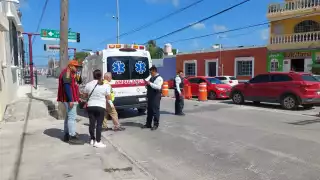 Impacto entre motoneta y transporte público deja un  herido en Campeche