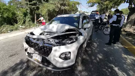 Mujer herida en accidente Mujer herida en accidente