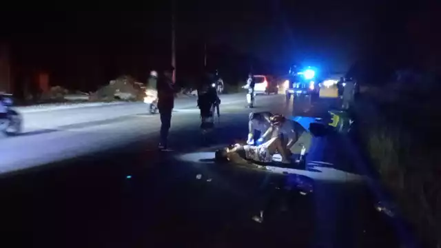 La mujer fue estabilizada y trasladada al hospital.