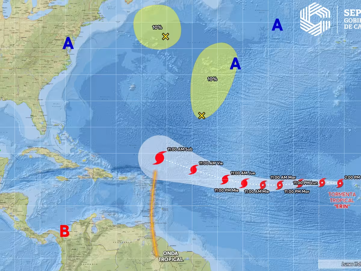 Se forma la Tormenta Tropical “Erin” en el Atlántico; ¿hay riesgo en  Campeche? - PorEsto