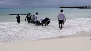 Secretaría de Marina resguarda red antisargazo ante la cercanía de Tormenta Tropical Helene